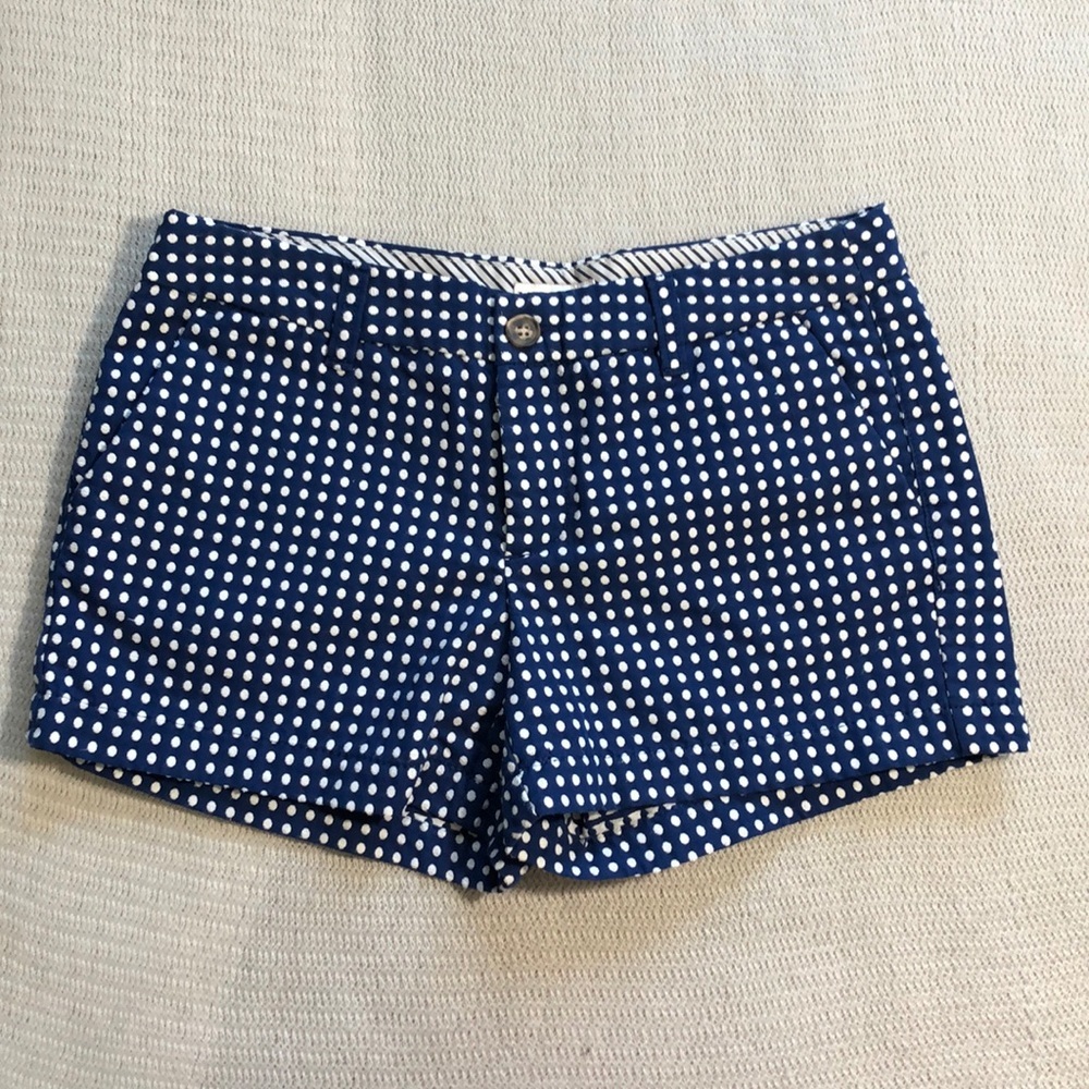 Merona blue and white polka dot shorts (4)